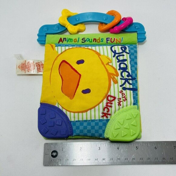 Bright Starts Animal Sounds Fun Baby Cloth Book Teethe Read Toy Infant Kid Play - Picture 8 of 12